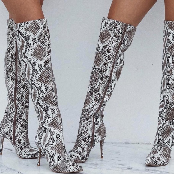 💖 last 7 💖 Python Print Pointy Toe Stiletto - Picture 3 of 8